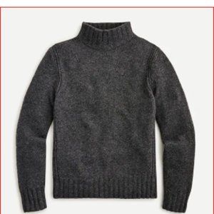 J.Crew  Hthr Charcoal Mockneck Sweater Size Sm